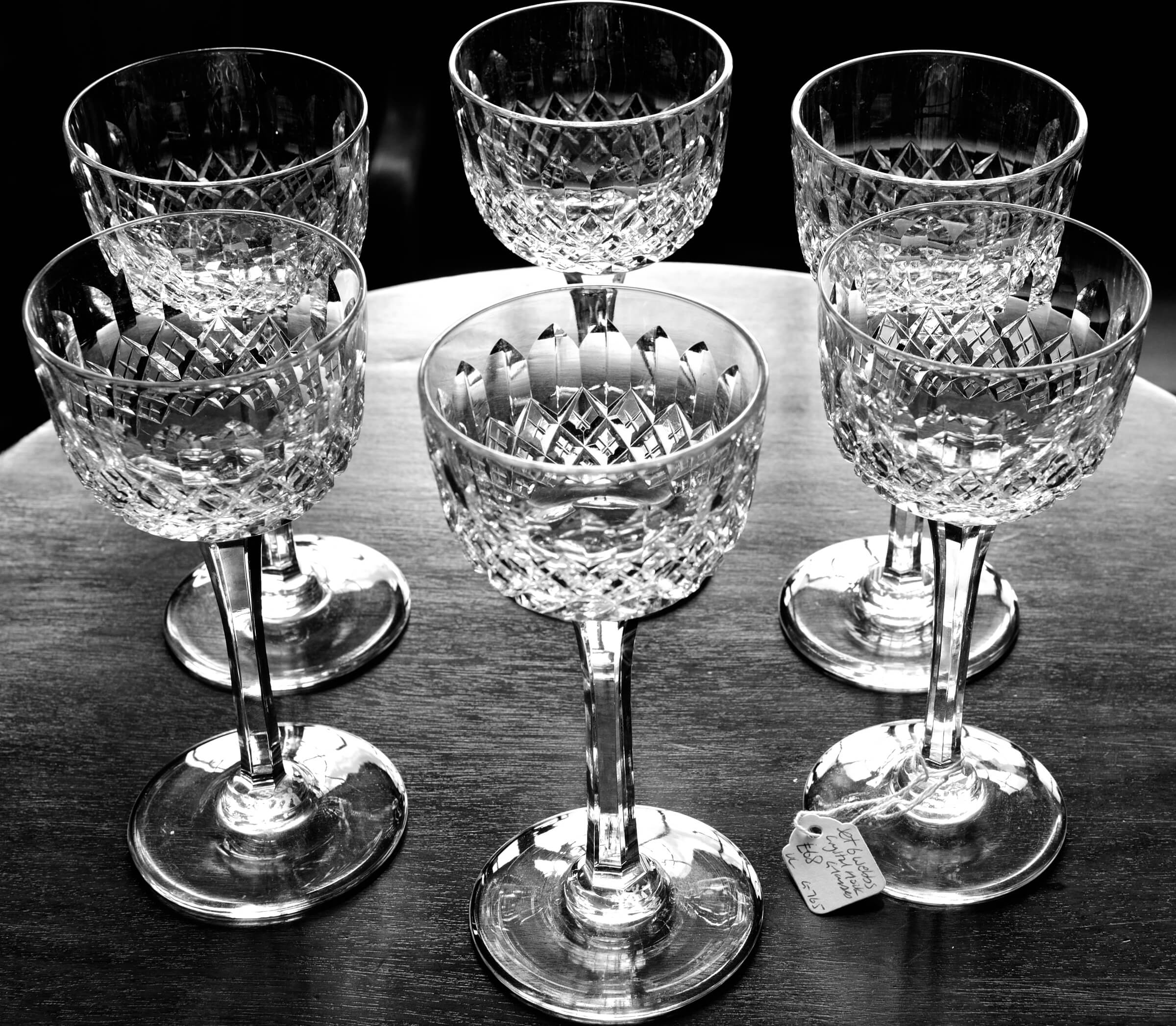 Set of 6 Waterford Crystal Champagne Flutes